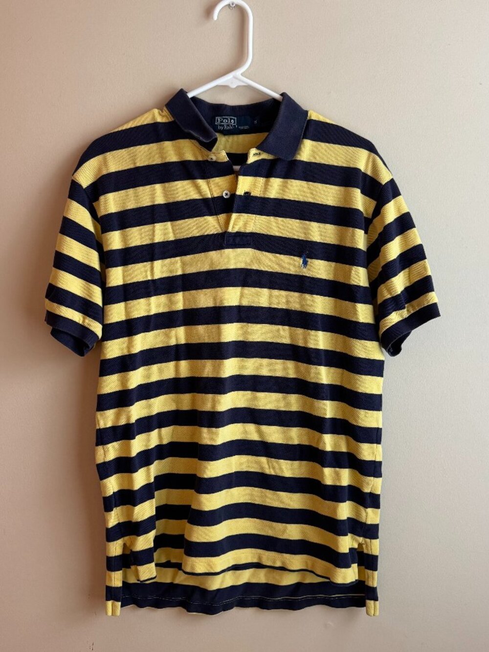 Vintage Ralph Lauren Striped Collared Short Sleeve Rugby Style Preppy Sportswear